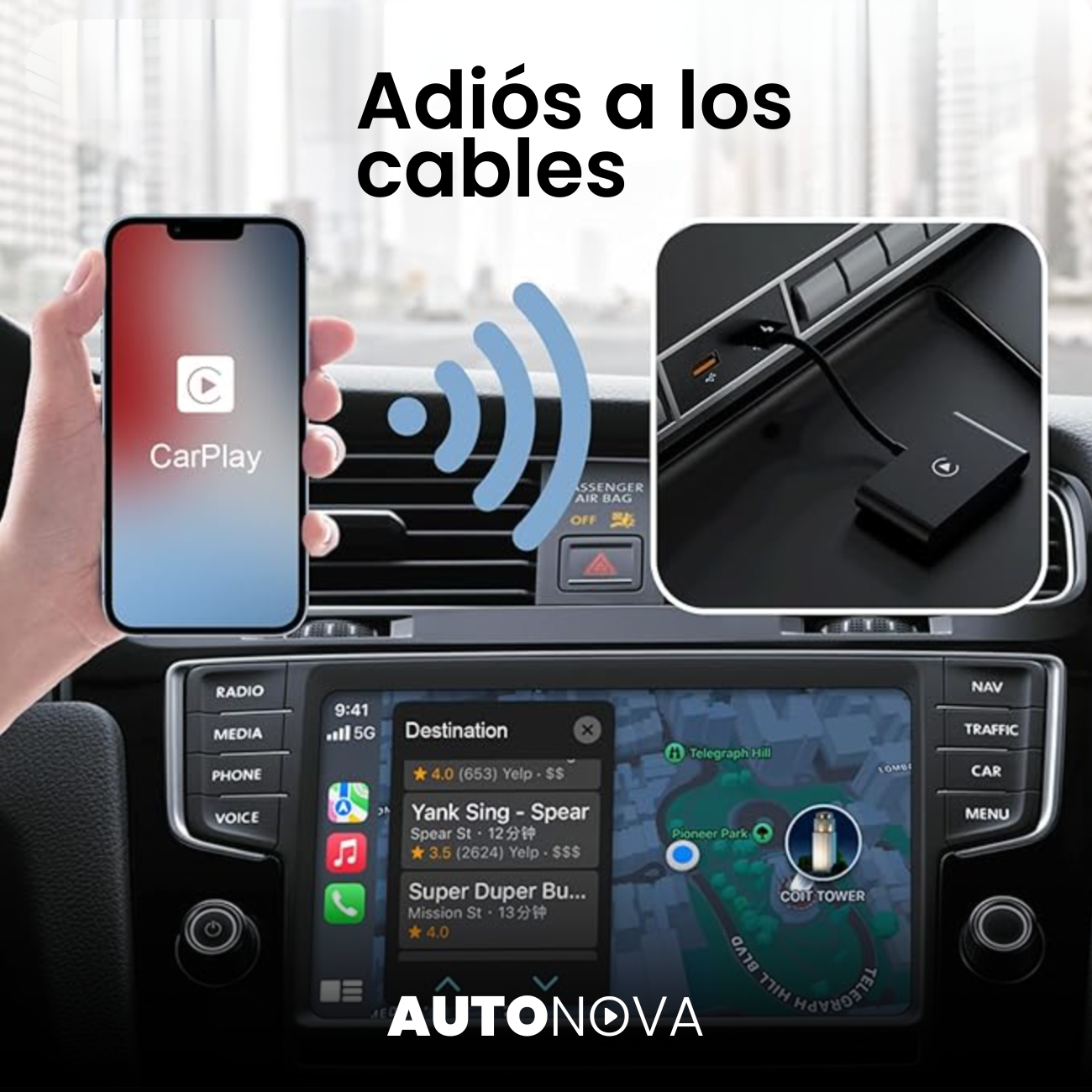 AUTONOVA PRO - Adaptador multimedia CarPlay